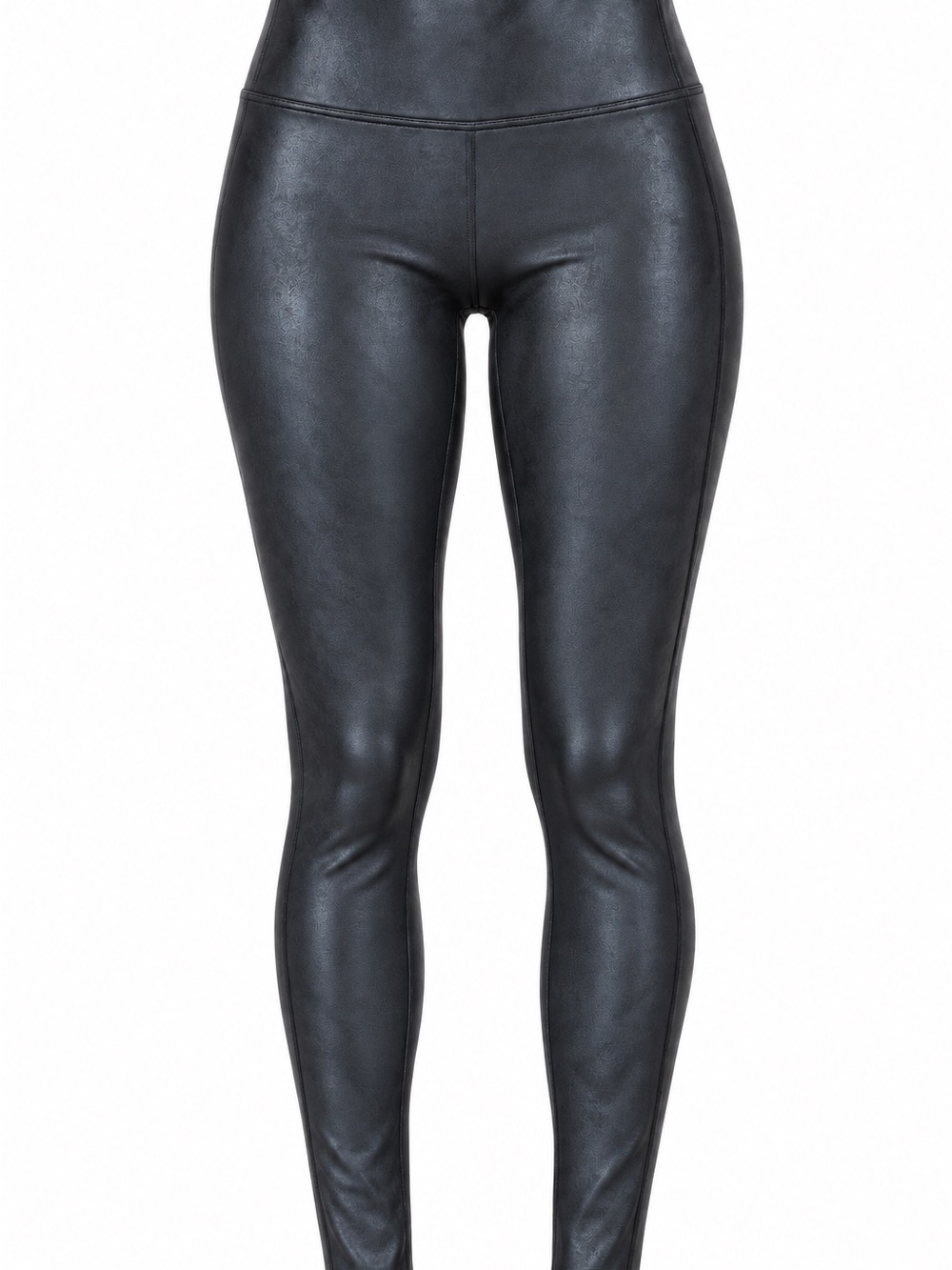 SPANX High-Waist Faux Leather Leggings - Black